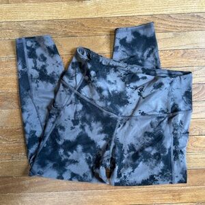 Black and Gray Tie-Dye Leggings
